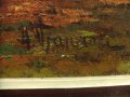 Масло Бои Платно над 100г подписана Немска картина, снимка 3