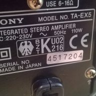 sony ta-ex5 amplifier-made in japan-внос швеицария, снимка 8 - Ресийвъри, усилватели, смесителни пултове - 12815299