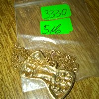 Позлатени папийонка и синджирче с Кристал -285 Медальон колие, снимка 3 - Колекции - 23981724