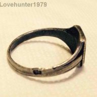 Германски сребърен пръстен на SS, снимка 2 - Антикварни и старинни предмети - 10429043
