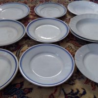 10бр Порцеланови чинии, диаметър 21-22 см, снимка 2 - Кухненски принадлежности - 22507373