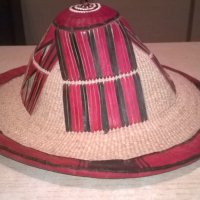 АНТИК-монголска красива автентична шапка-кожа и плетка-38х15см, снимка 6 - Антикварни и старинни предмети - 24234620