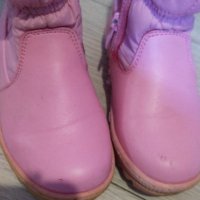 Розови детски ботуши апрески с пух с лека забележка, снимка 3 - Детски боти и ботуши - 20803538