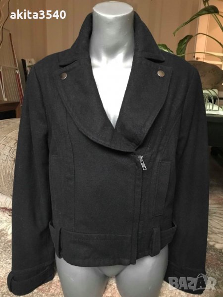 Късо черно палто, снимка 1