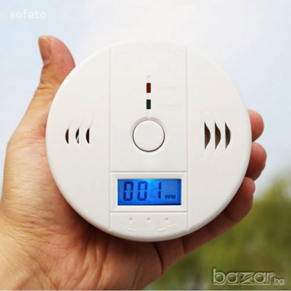 Аларма за въглероден оксид газ детектор СО детектор за дим, снимка 1