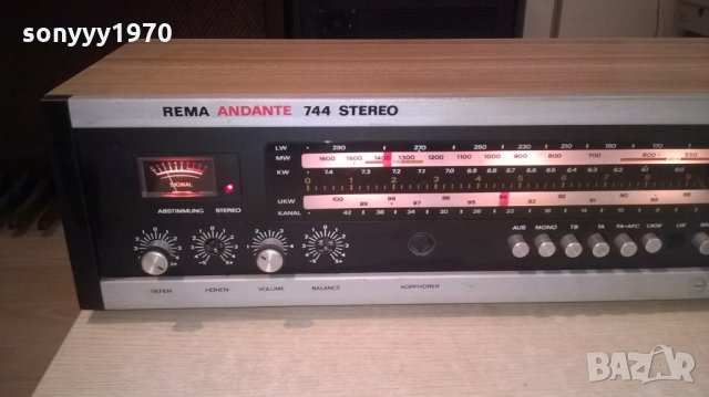 rema andante 744-stereo receiver-ретро-внос швеицария, снимка 12 - Ресийвъри, усилватели, смесителни пултове - 22768918