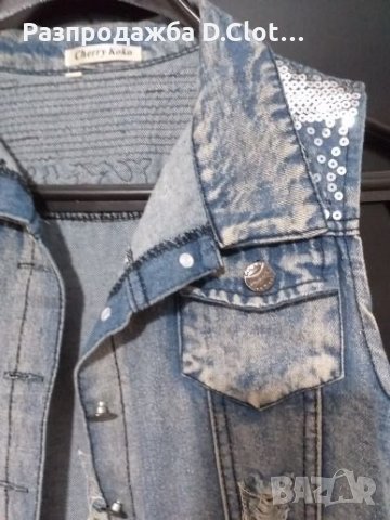 Ефектно дънково елече , снимка 5 - Елеци - 25843872