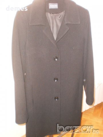 Класическо дамско черно палто ADAGIO, ново, размер ЕU 40 , снимка 4 - Палта, манта - 16477359