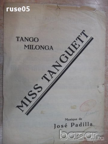 Ноти "MISS TANGUETT - TANGO MILONGA - Jose Padilla" - 4 стр.
