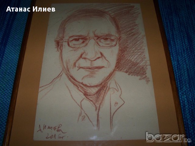 Портрет на проф. Александър Чирков, снимка 3 - Картини - 13368198