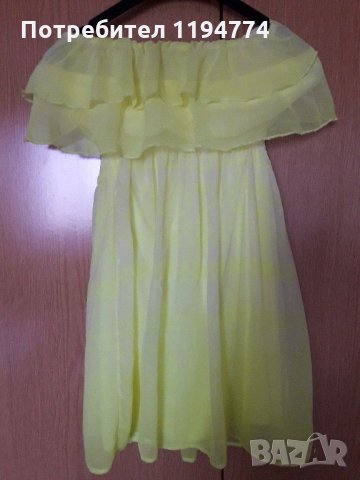 Жълта рокля, снимка 2 - Рокли - 21514269