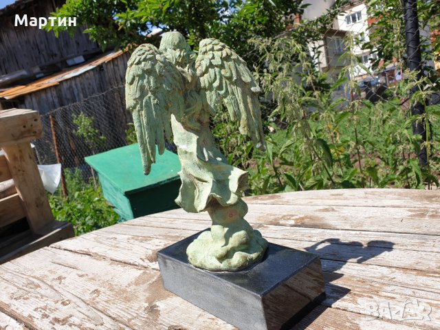 Стара масивна бронзова статуетка !  (ММ5), снимка 3 - Колекции - 25583967