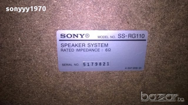 Sony ss-rg110/6ohm-33х25х20см-2бр колони-внос швеицария, снимка 13 - Тонколони - 17724711