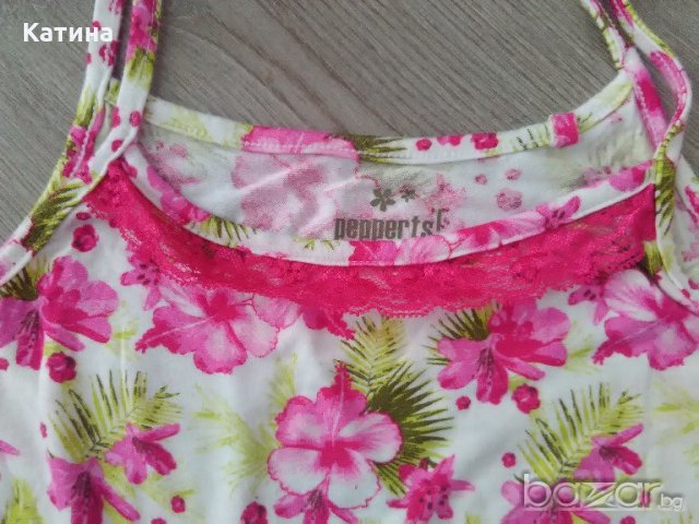 Pepperts флорален летен гащеризон, снимка 4 - Детски панталони и дънки - 21396417
