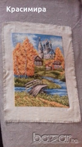 Гоблен "Църква", снимка 2 - Гоблени - 20298111