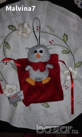 Бухалче с коледно чувалче - на Kinder, снимка 3 - Плюшени играчки - 16622151