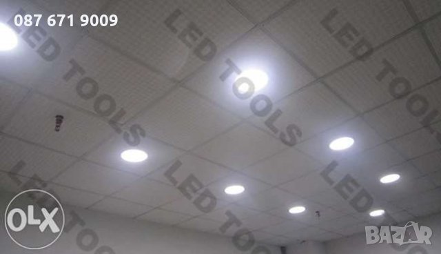 ЛЕД панели за вграждане, кръг квадрат, LED диоден панел плафон , снимка 4 - Лед осветление - 23312145