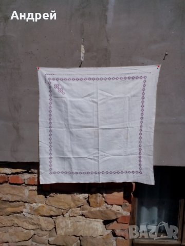 Стара бродирана покривка #23, снимка 2 - Антикварни и старинни предмети - 24808271