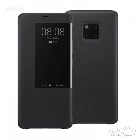 Оригинален кожен калъф Smart View Cover за Huawei Mate 20 Черен, снимка 1 - Калъфи, кейсове - 24150953