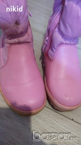 Розови детски ботуши апрески с пух с лека забележка, снимка 3 - Детски боти и ботуши - 20803538