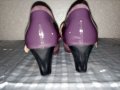 Clarks -Лилави обувки лак и велур № 40, стелка 26 см, снимка 7