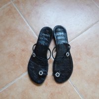 Дамски летни чехли с камъчета, 39 с цена за 2 -та чифта, снимка 1 - Чехли - 26147749
