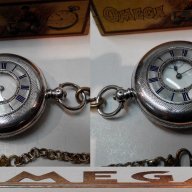 Сребърен джобен часовник OMEGA с ключ ОМЕГА 1895, снимка 6 - Джобни - 18213491