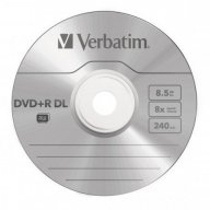 DVD+R DL Verbatim 8.5GB 240min 8x - празни дискове двуслойни, снимка 1 - DVD дискове - 10787599