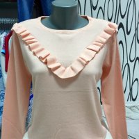 Дамска блуза розова, снимка 1 - Блузи с дълъг ръкав и пуловери - 19736338