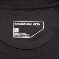 Salomon НОВА оригинална тениска S уникална черна спортна фланелка, снимка 3 - Спортни дрехи, екипи - 25515143