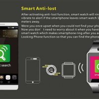 Смарт часовник Телефон Bluetooth Smartwatch с TF карта GSM разговор Bluetooth 3.0 сим карта камера, снимка 7 - Смарт часовници - 20103615
