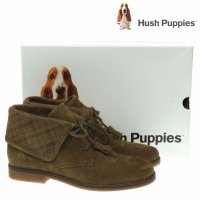 ПРОМО 🍊 HUSH PUPPIES 38 номер 🍊 Дамски боти от ест. велур KHAKI CAYTO BOOTS нови с кутия, снимка 5 - Дамски боти - 19418525