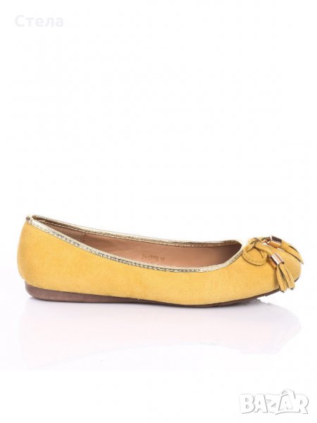 Дамски балеринки, жълти, нови, с кутия, снимка 1