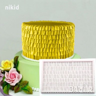Пластове ивици редове голям силиконов молд форма декорация торта фондан украса шоколад, снимка 1