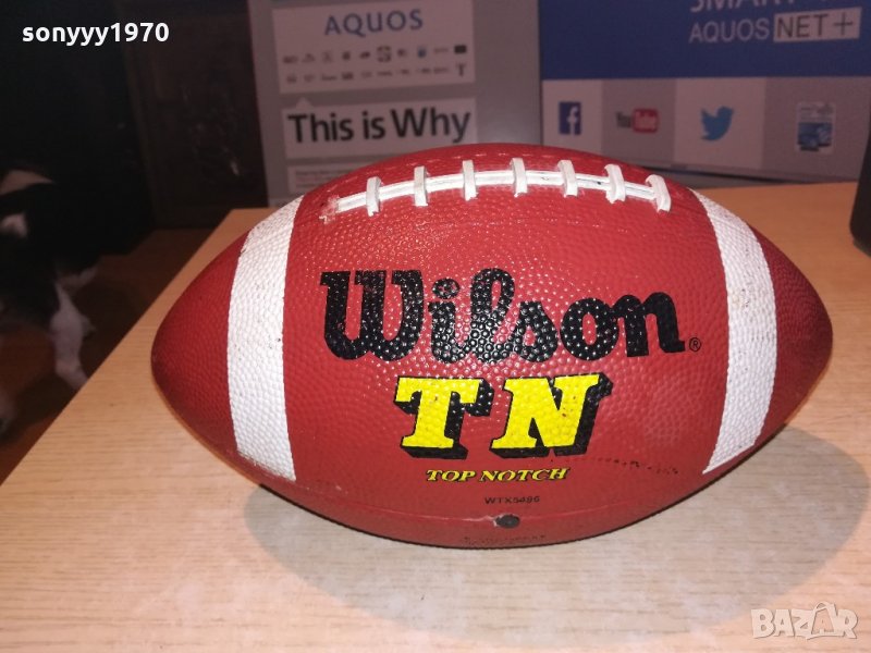 wilson tn-30x20см-топка за ръгби-внос швеция, снимка 1