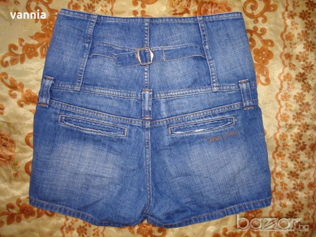 Pepe Jeans-къси дънки с висока талия 28, снимка 3 - Дънки - 18345435