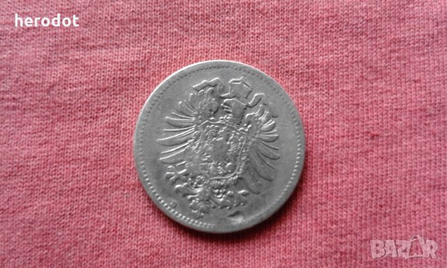 1 марка 1874 г. Германия - Сребро, снимка 2 - Нумизматика и бонистика - 25033806