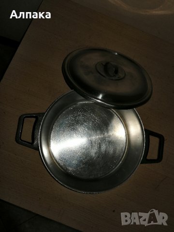Продавам българска тенджера алпака--3литра, снимка 2 - Съдове за готвене - 24009626