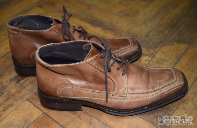 Manfield мъжки кожени обувки естествена кожа светло кафяви, снимка 1 - Ежедневни обувки - 23449608