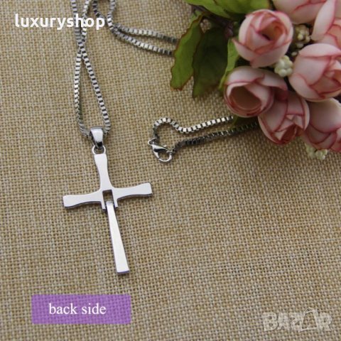 БЕЗПЛАТНА ДОСТАВКА!От филма Бързи и яростни, висулка, Доминик Торето, кръст, мъжки огърлица, синджир, снимка 5 - Колиета, медальони, синджири - 24818967