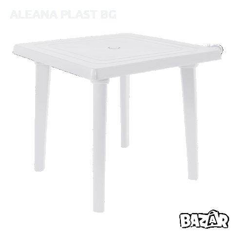 Пластмасова квадратна маса, снимка 2 - Градински мебели, декорация  - 24933111