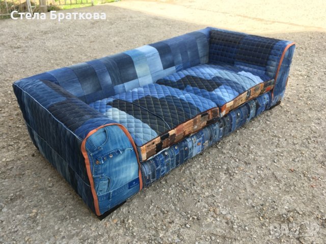 Дънков диван , снимка 2 - Дивани и мека мебел - 24866475