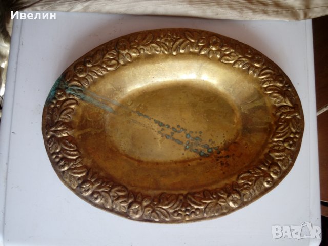 стара бронзова табла,поднос, снимка 2 - Антикварни и старинни предмети - 22826215