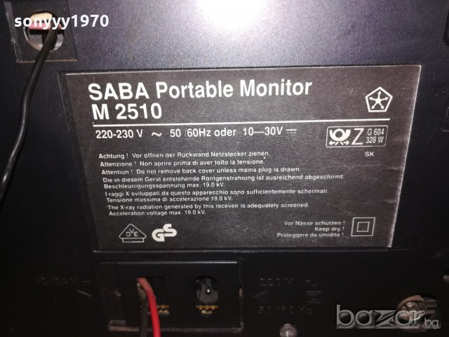 АНТИКА ОТ saba m2510 portable monitor-220v/12v-внос швеицария, снимка 13 - Телевизори - 20425332