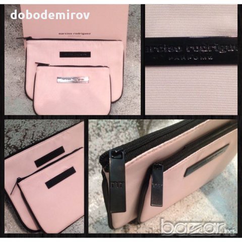 Комплект NARCISO RODRIGUEZ pink small & large pouches, cosmetic-make-up, снимка 4 - Други - 14667116