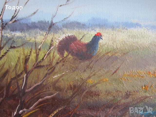 Стара картина масло върху платно подписана , снимка 4 - Картини - 25416071