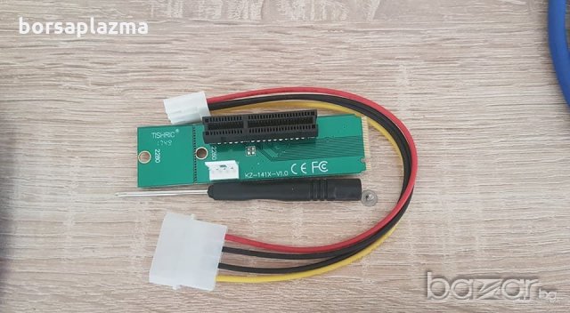 M2 SSD to PCI-E 4X Slot Adapter Card M Key M.2 Port SSD Port to PCI Express pcie Expansion Card PCI , снимка 2 - Кабели и адаптери - 20029275