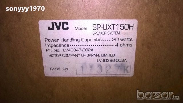 Jvc sp-uxt150h/japan 2х20w/4ohms-20х20х14см-внос швеицария, снимка 17 - Тонколони - 17558065