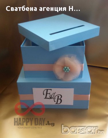 Сватбена кутия за пожелания и пари Елена, снимка 3 - Сватбени аксесоари - 14769118