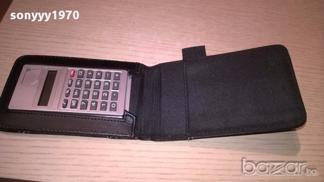 Кожен калъф с каклулатор-14х9см-внос швеицария, снимка 5 - Антикварни и старинни предмети - 17577881